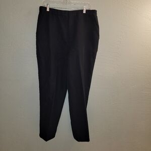Symmetry Wmns Uniform Pants Sz 18 Black Zip/hook Elastic Waist